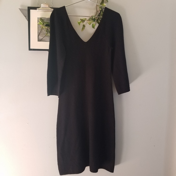 Uniqlo Dresses & Skirts - 021. Uniqlo U V Neck Cotton Cashmere Sweater Dress S